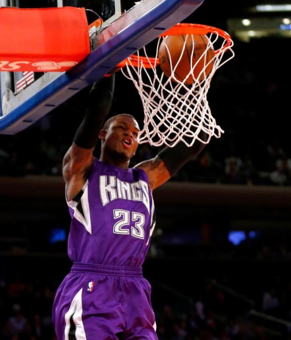 Ben McLemore of the Sacramento Kings slams the ball during the third quarter in 2015. 