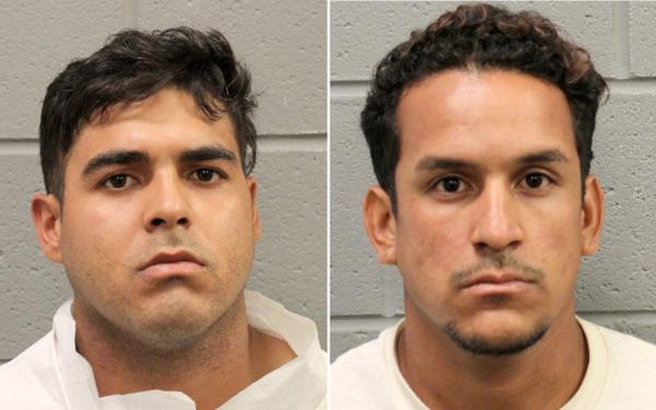 Johan Jose Martinez-Rangel, 22, and Franklin Pena, 26,
Comp of mugshots of migrant uspects arrested and  charged with capital murder in the death of 12-yr-old Jocelyn Nungaray on June 17 in Texas.