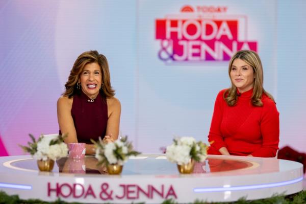 Hoda Kotb and Jenna Bush Hager hosting the fourth hour of "Today" on December 19, 2023.